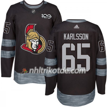 Ottawa Senators Trikot Erik Karlsson 65 1917-2017 100th Anniversary Adidas Schwarz Authentic - Herren